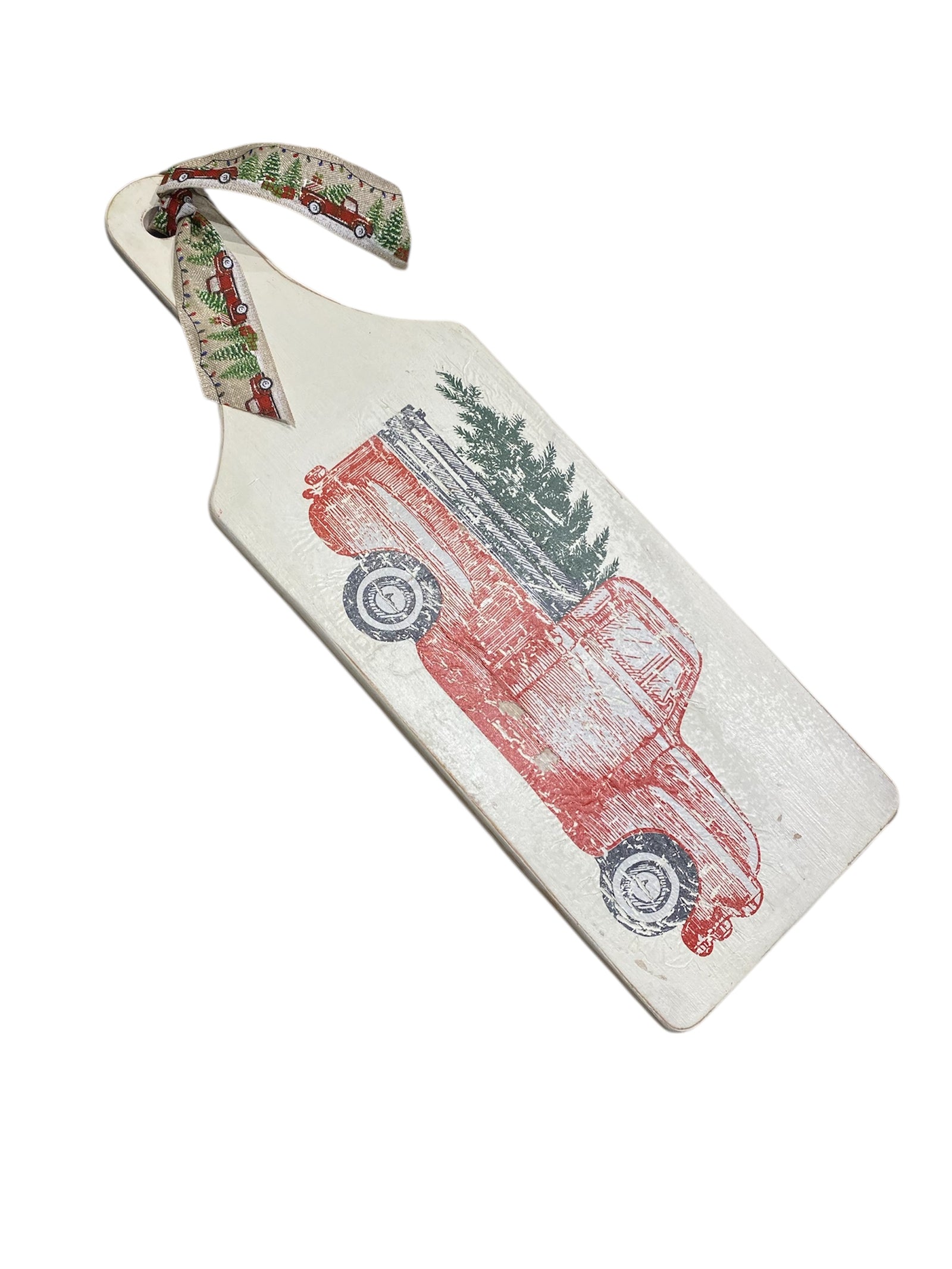 Vintage Red Truck Christmas Sign