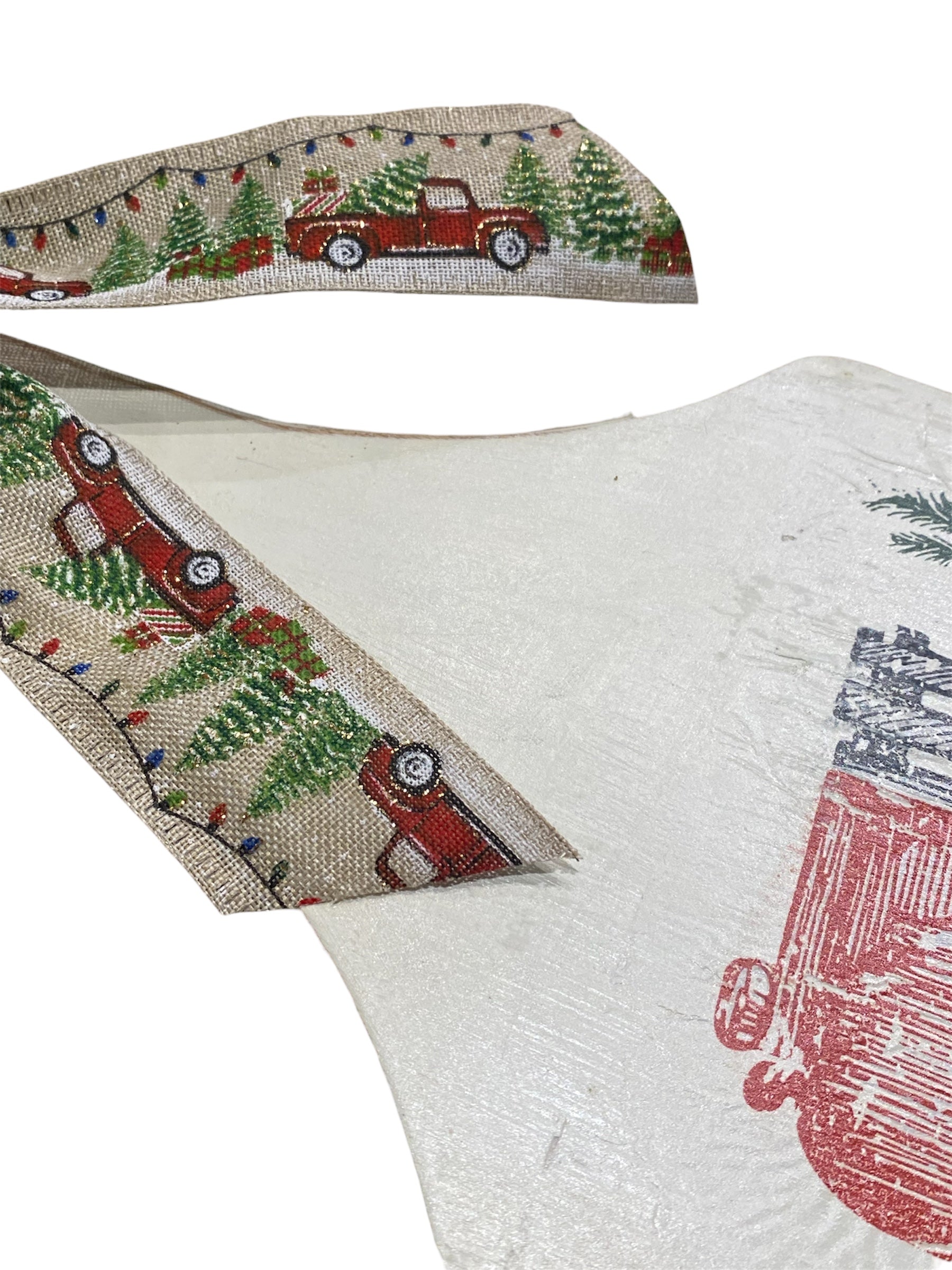 Vintage Red Truck Christmas Sign