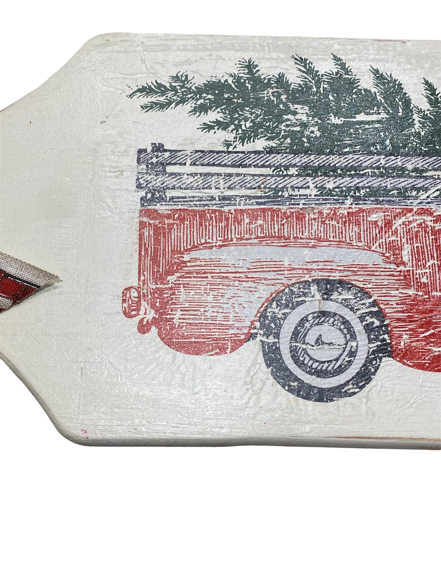 Vintage Red Truck Christmas Sign