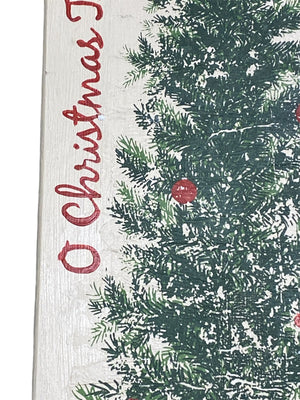 Christmas Tree and Ornaments Double-Sided Sign
