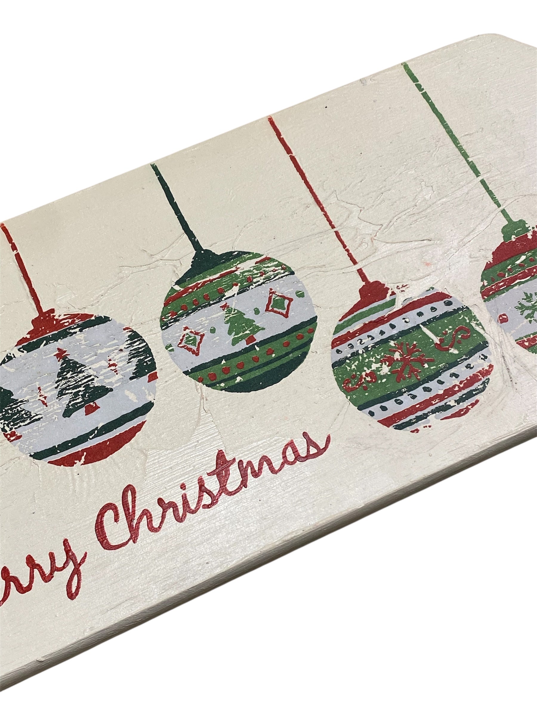 Christmas Tree and Ornaments Double-Sided Sign