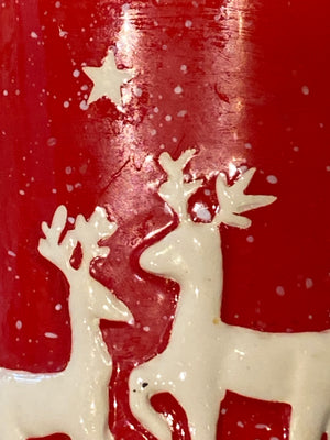 Christmas Reindeer Flower Pot