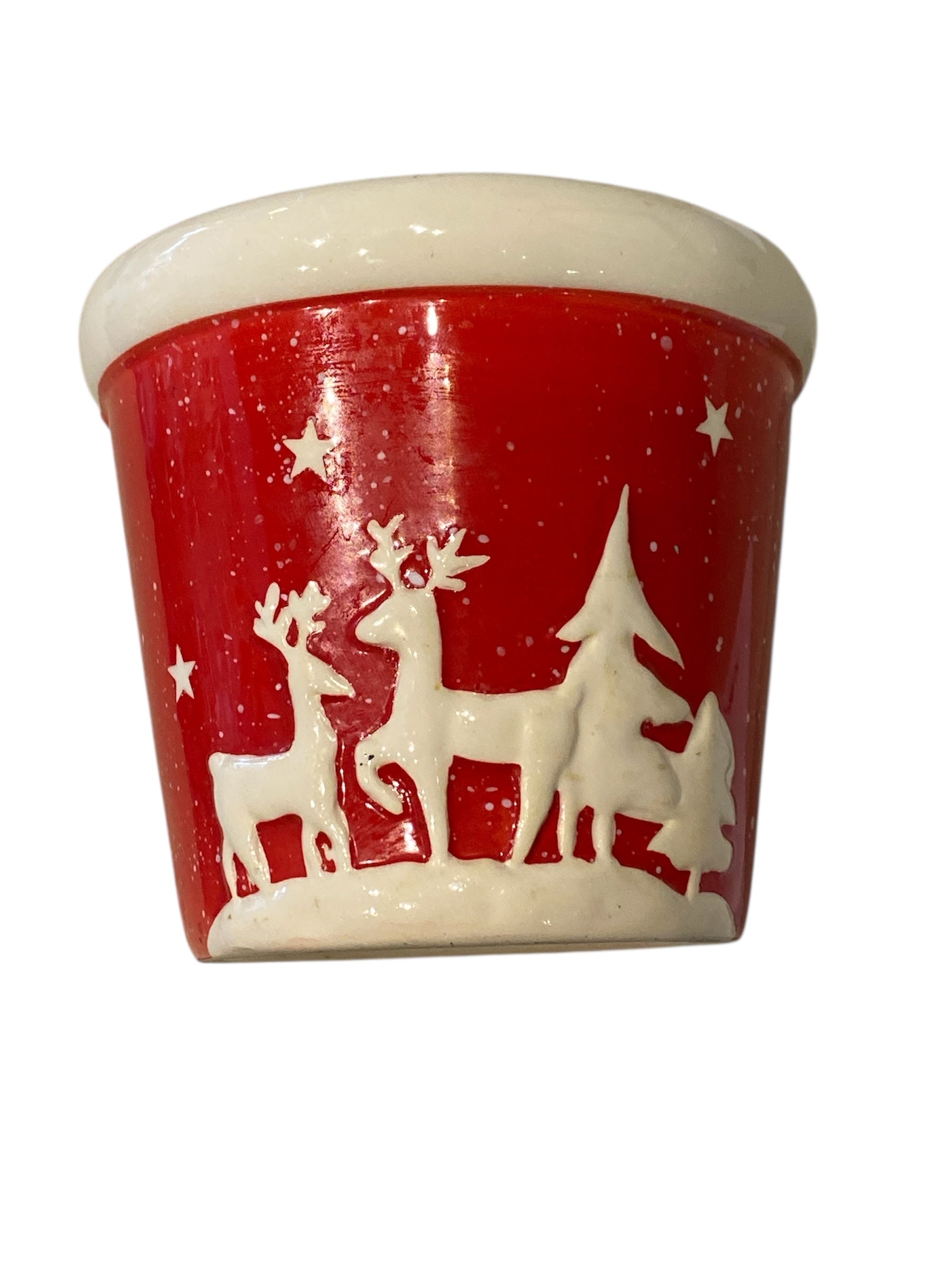 Christmas Reindeer Flower Pot