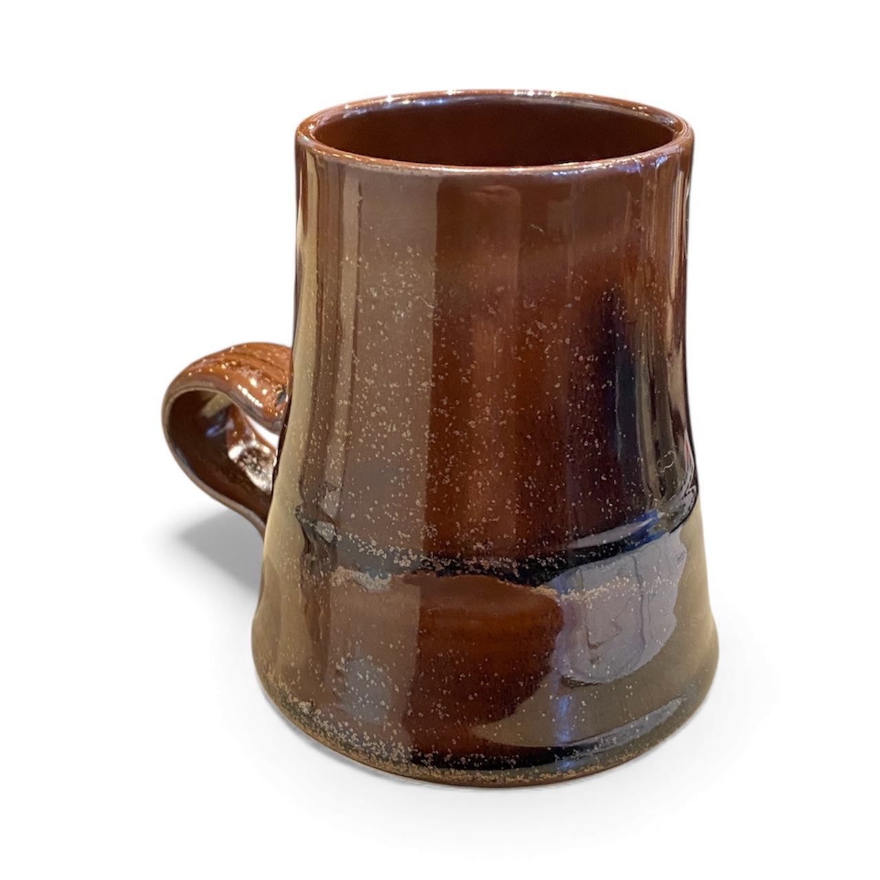 Handmade Tall Dark Brown Mug