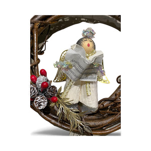 Small Vintage Grapevine Angel Wreath