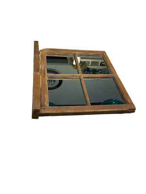 Old Rustic Farmhouse Mirror with Ledge