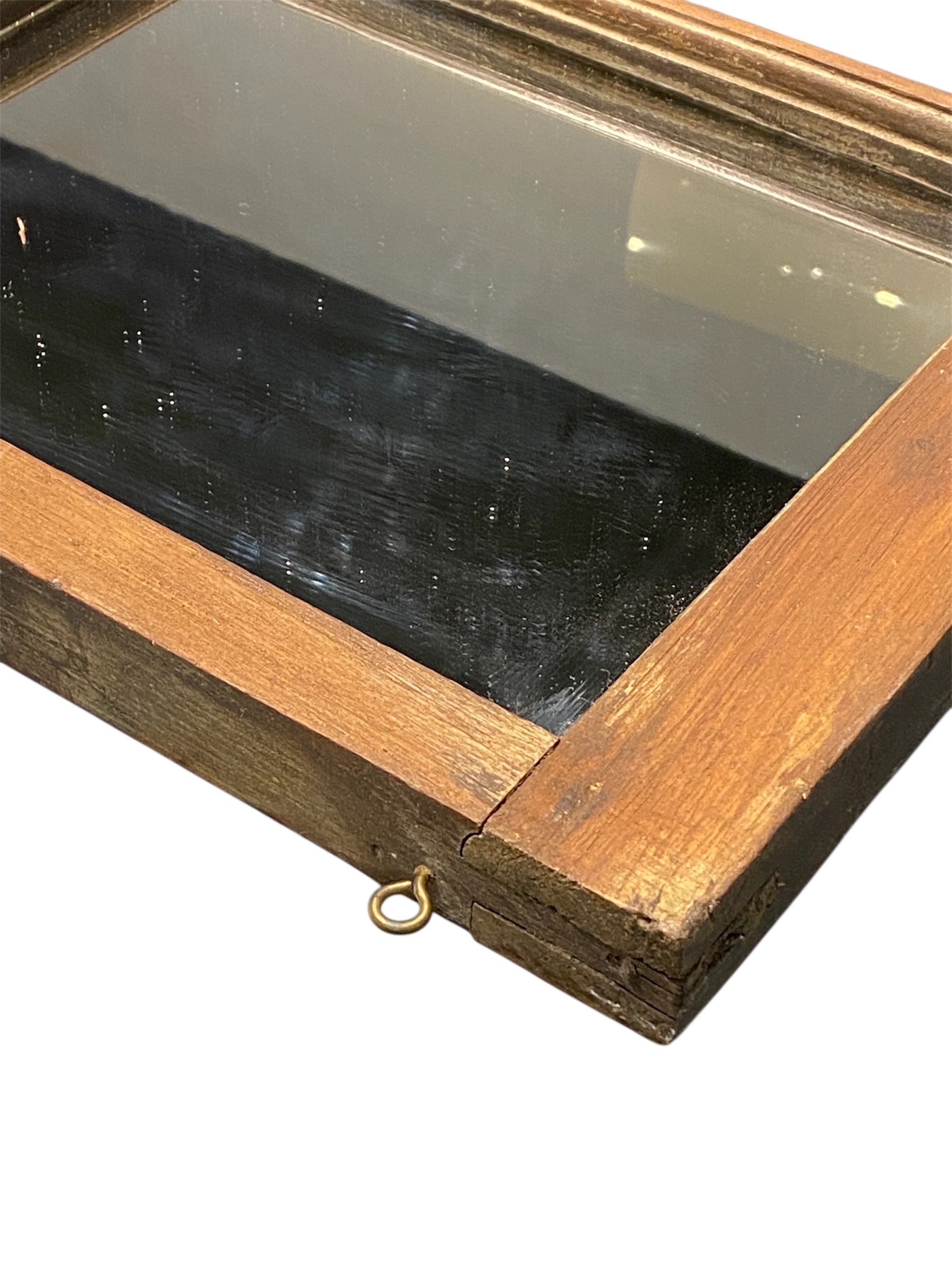 Old Rustic Farmhouse Mirror with Ledge