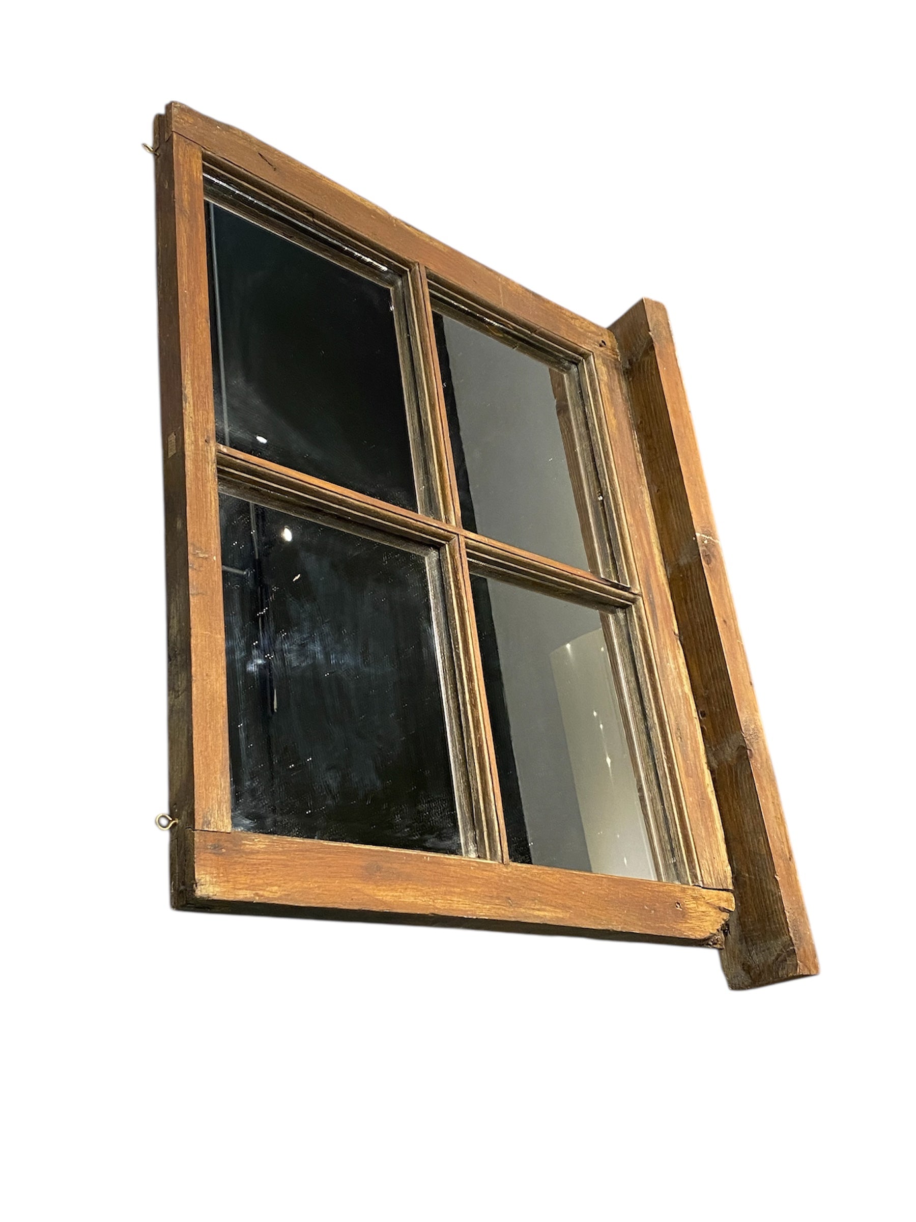 Old Rustic Farmhouse Mirror with Ledge