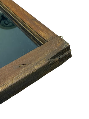 Old Rustic Farmhouse Mirror with Ledge