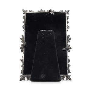 Pewter Beaded Flower Frame