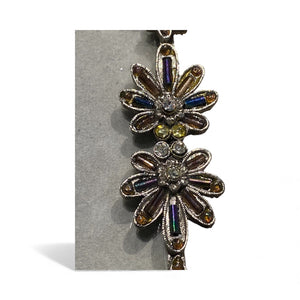 Pewter Beaded Flower Frame