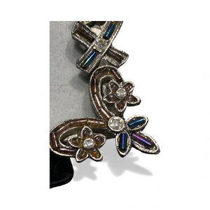 Pewter Beaded Flower Frame