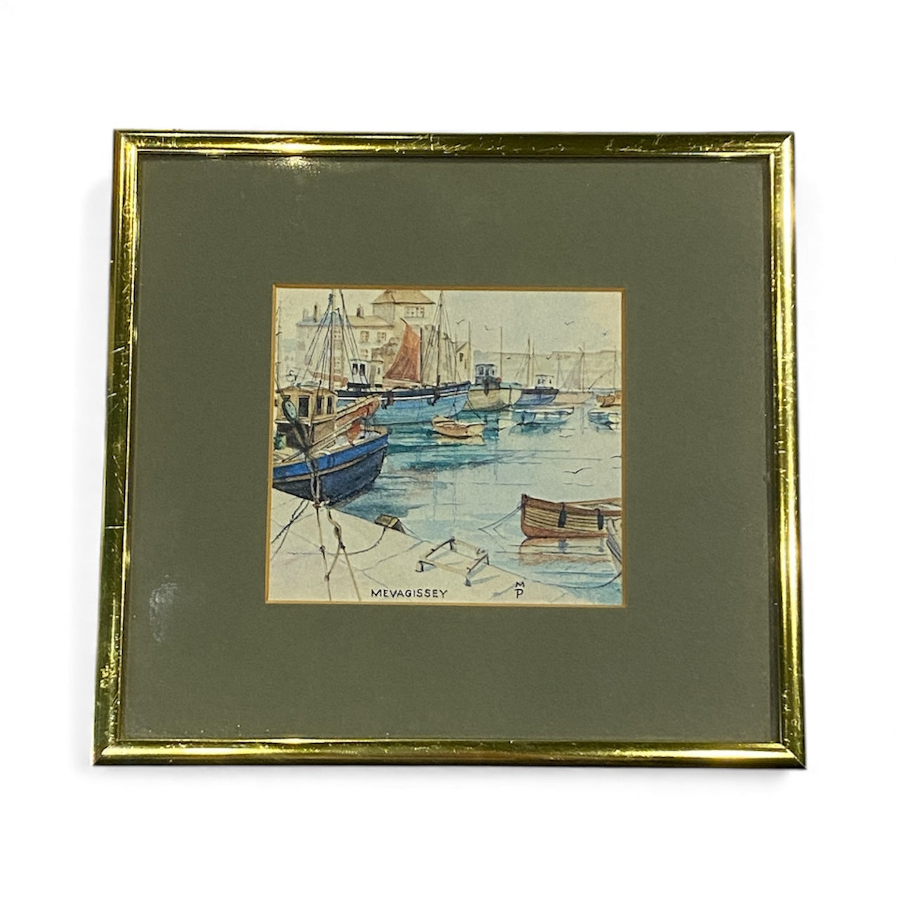 Original Watercolour Art Of Mevagissey in Cornwall England