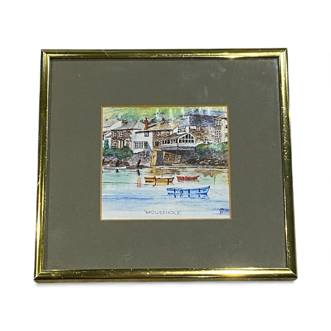 Original Watercolour Art Of Mousehole in Cornwall England