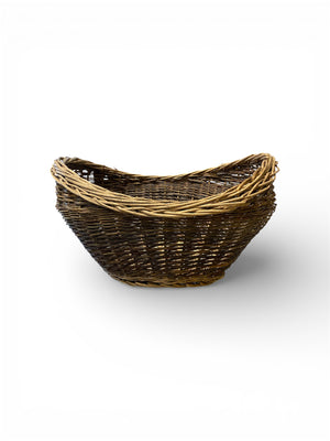 Large Vintage Oval Willow Basket