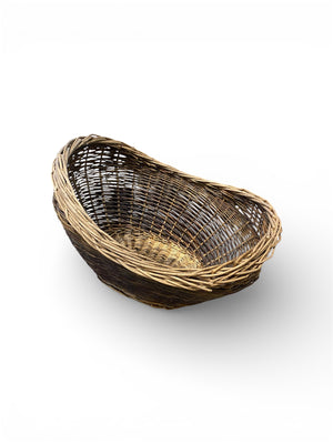 Large Vintage Oval Willow Basket
