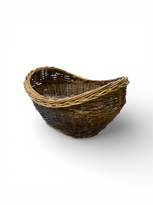 Large Vintage Oval Willow Basket