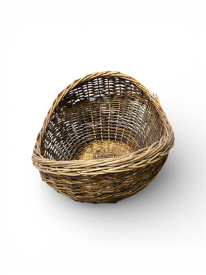 Large Vintage Oval Willow Basket