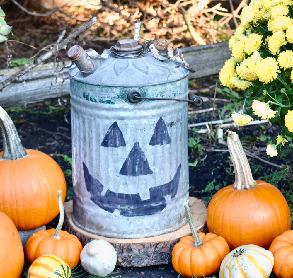 Vintage Gas Can Jack-o-Lantern