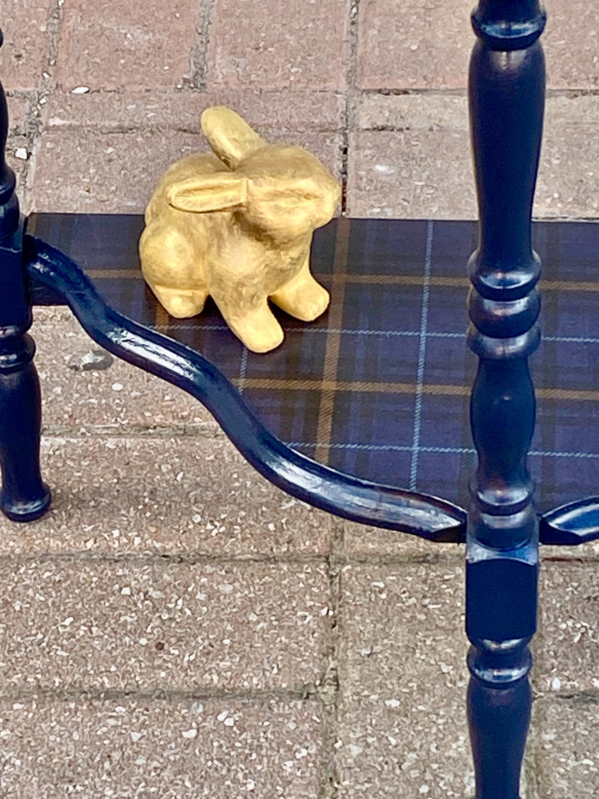 The Highland Plaid Half-Moon Table