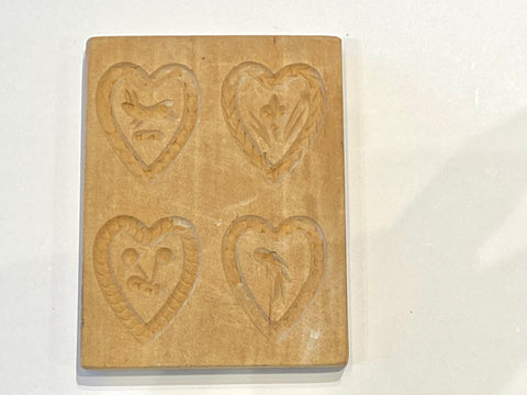 Springerle Four Hearts Cookie Mould