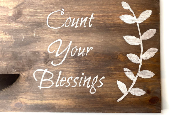 Count Your Blessings Shelf Sign