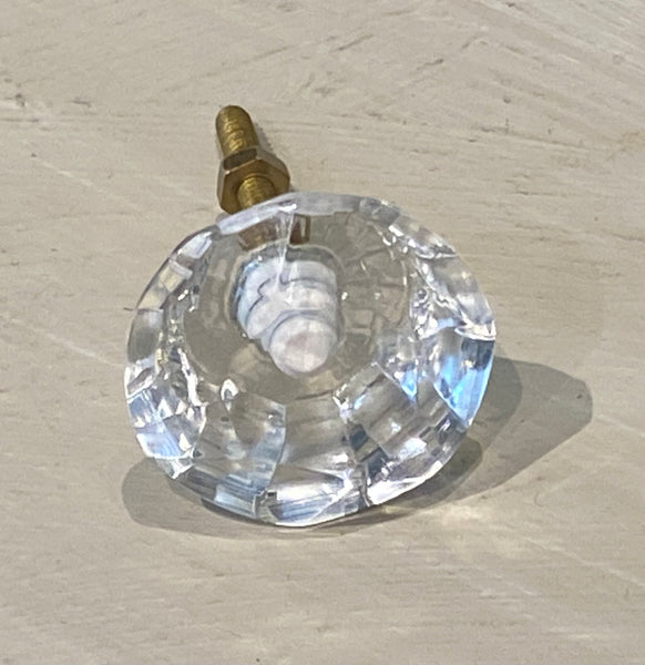 Clear Diamond Cut Knob (large)