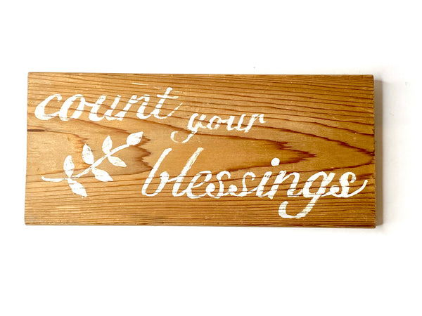 Count Your Blessings Sign
