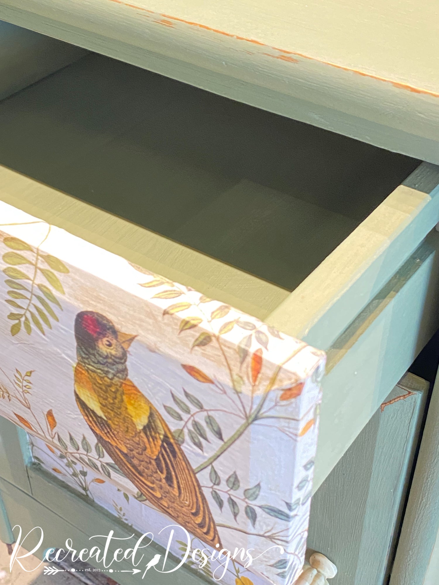 Country Manor Songbirds Storage Cabinet