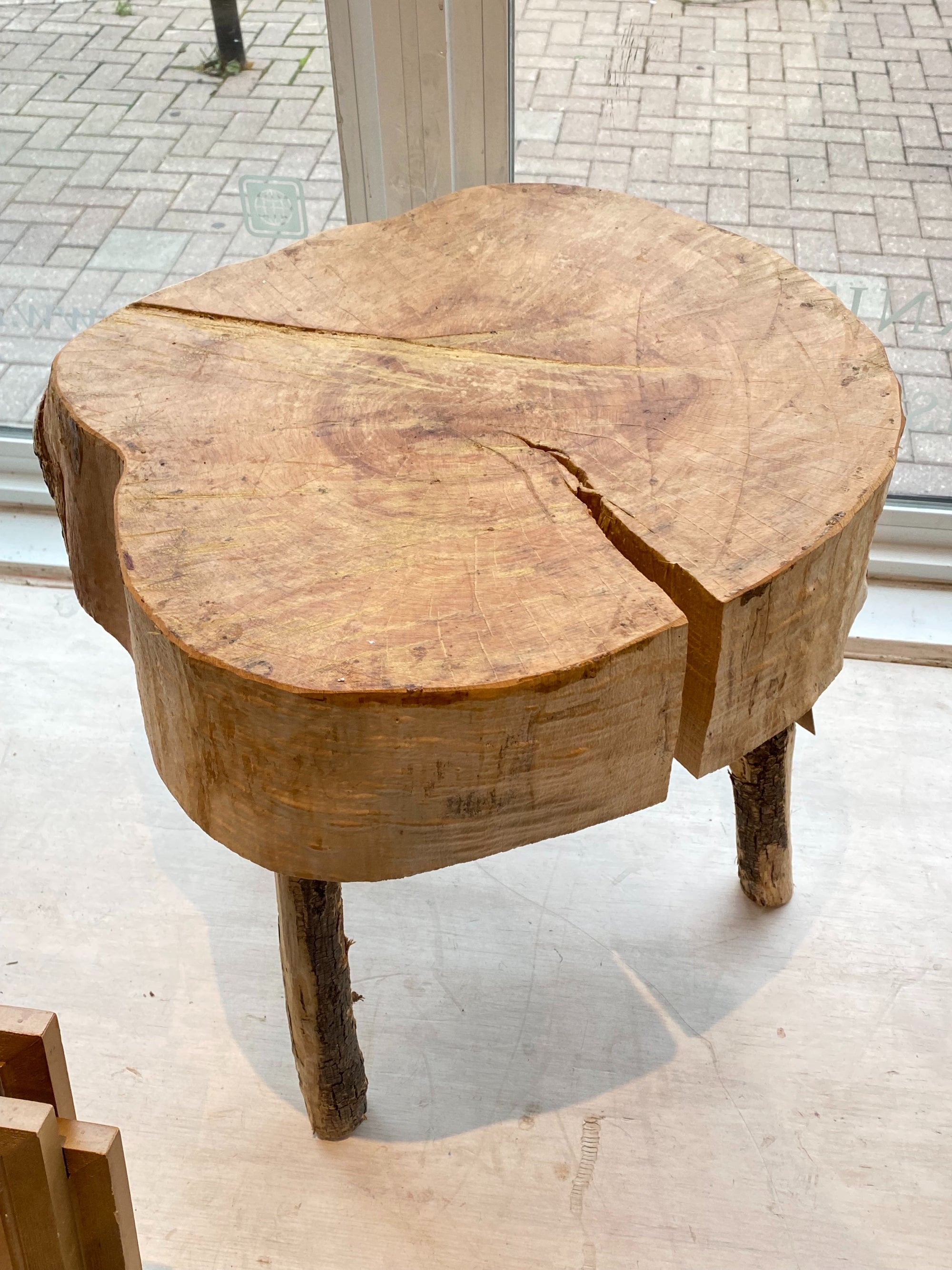 Live Edge Wood Side Table #2