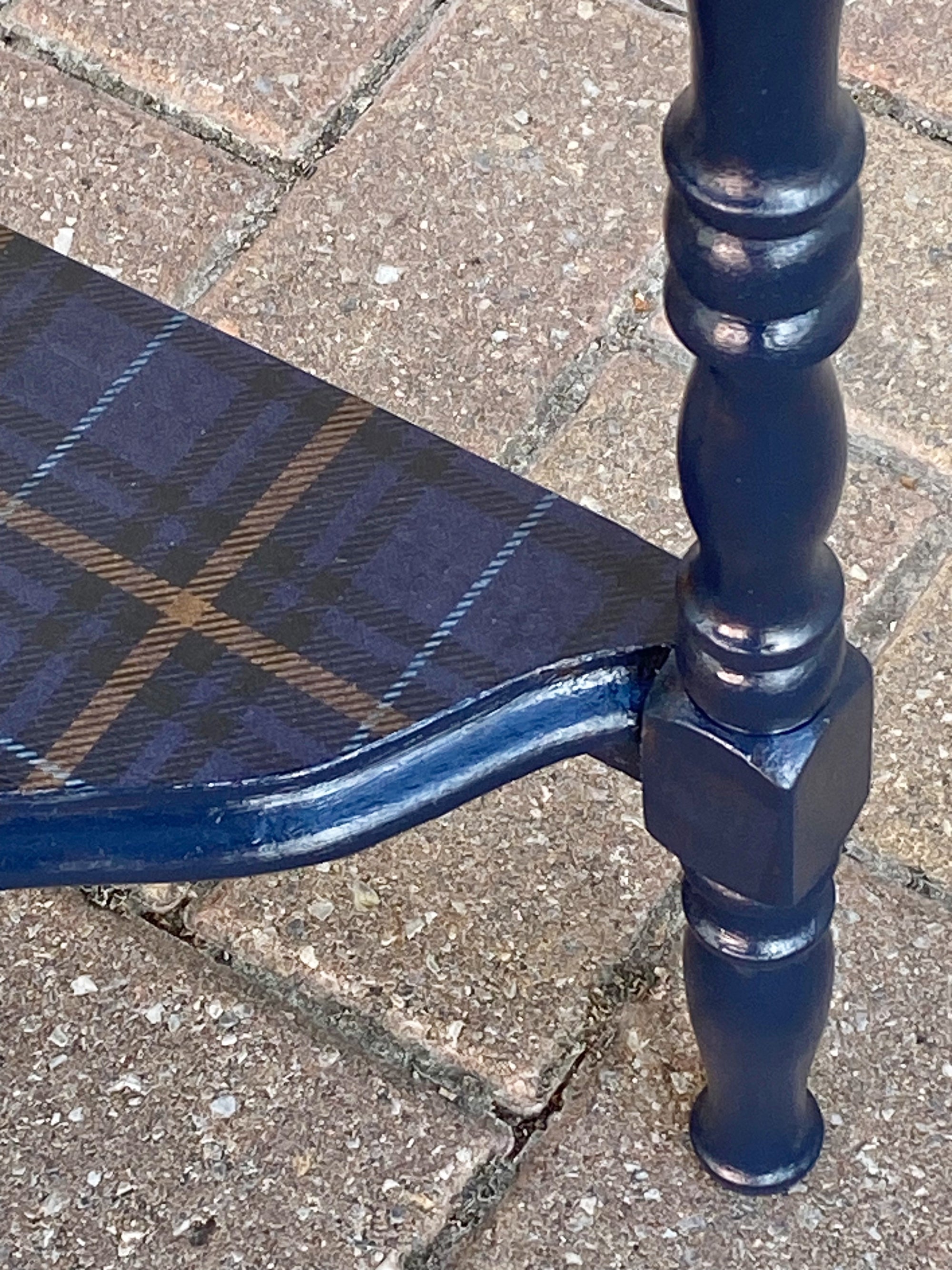 The Highland Plaid Half-Moon Table