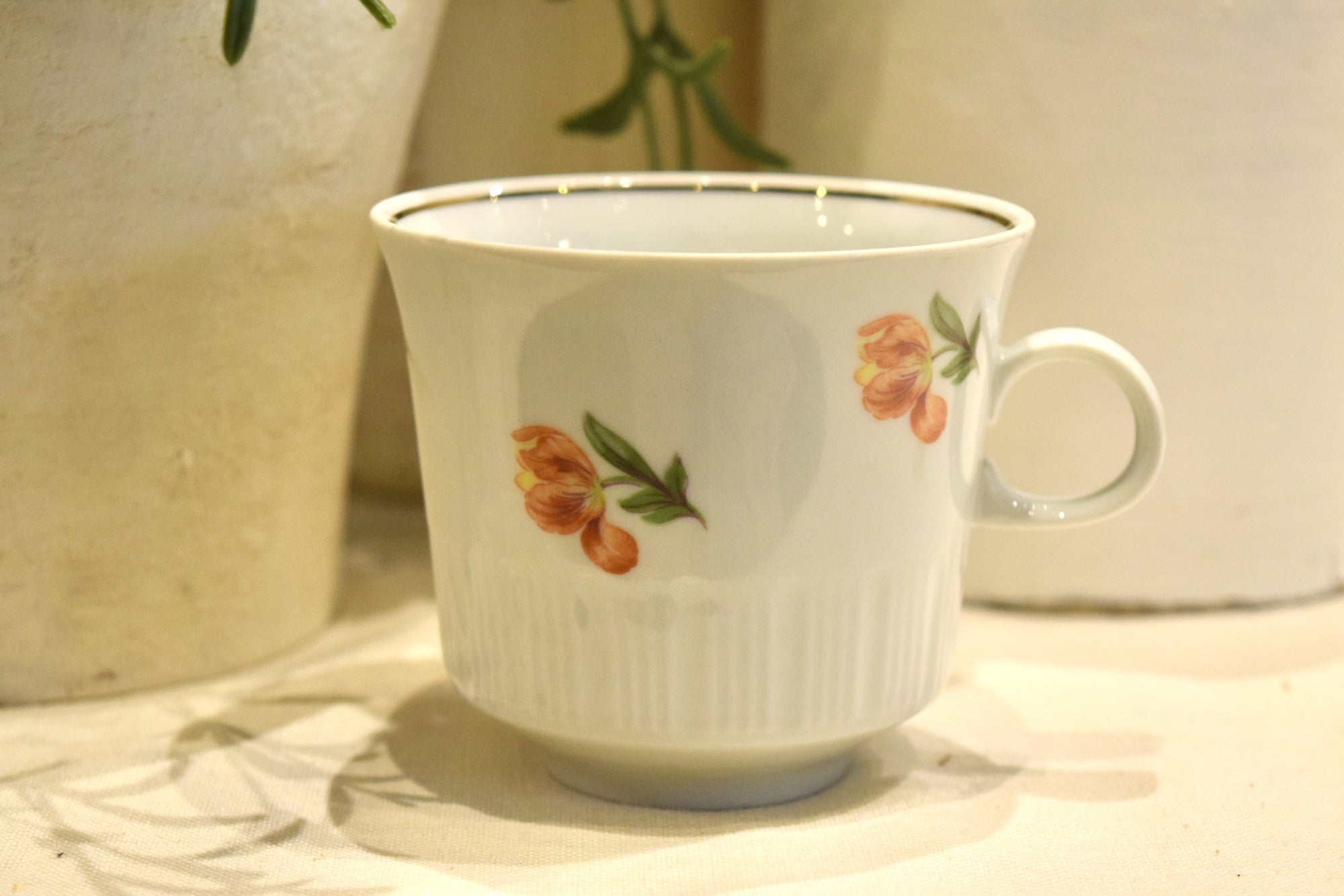 DIY Vintage Candle Kit - Orange Blossom Teacup & Saucer