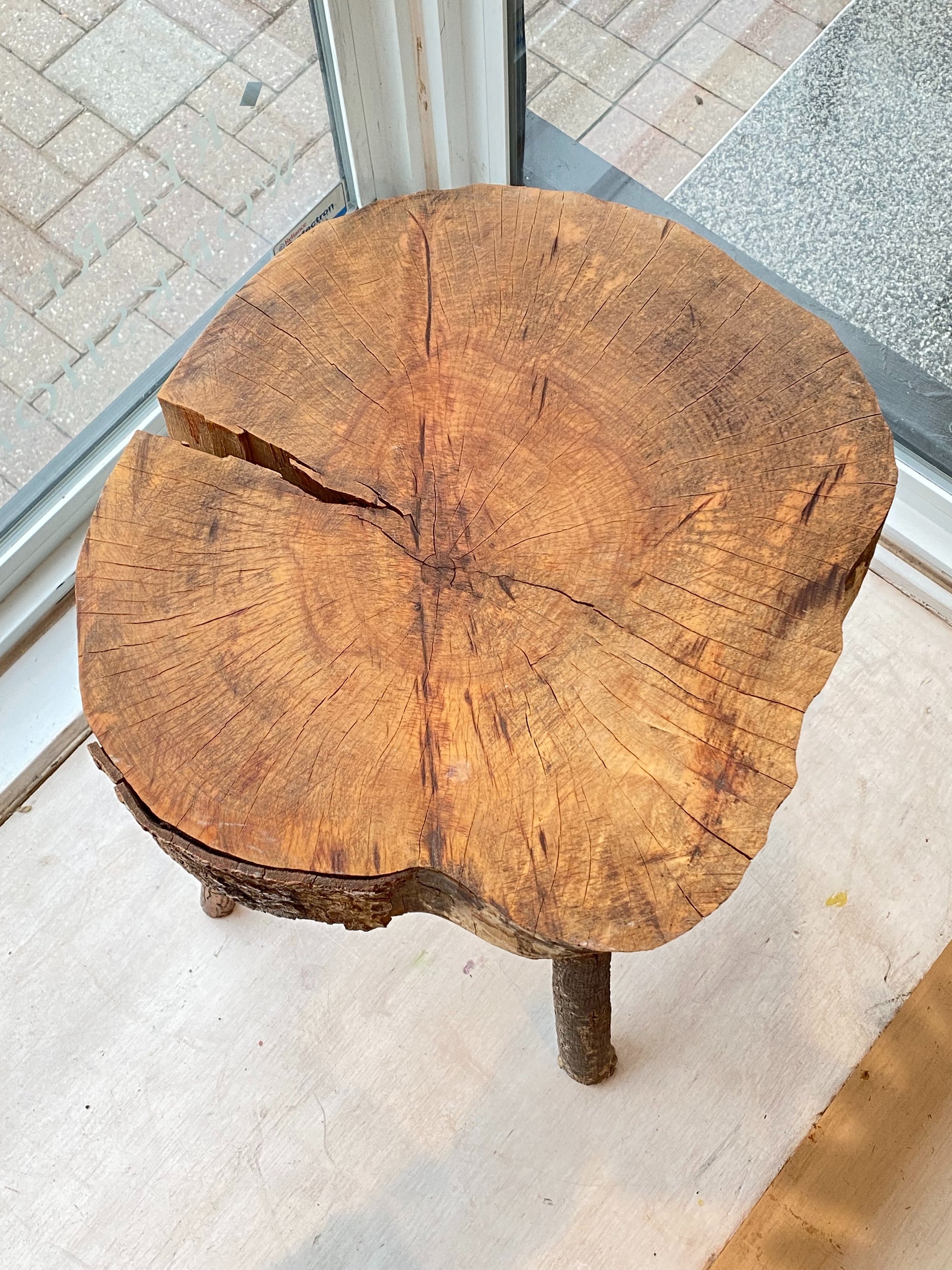 Live Edge Wood Side Table