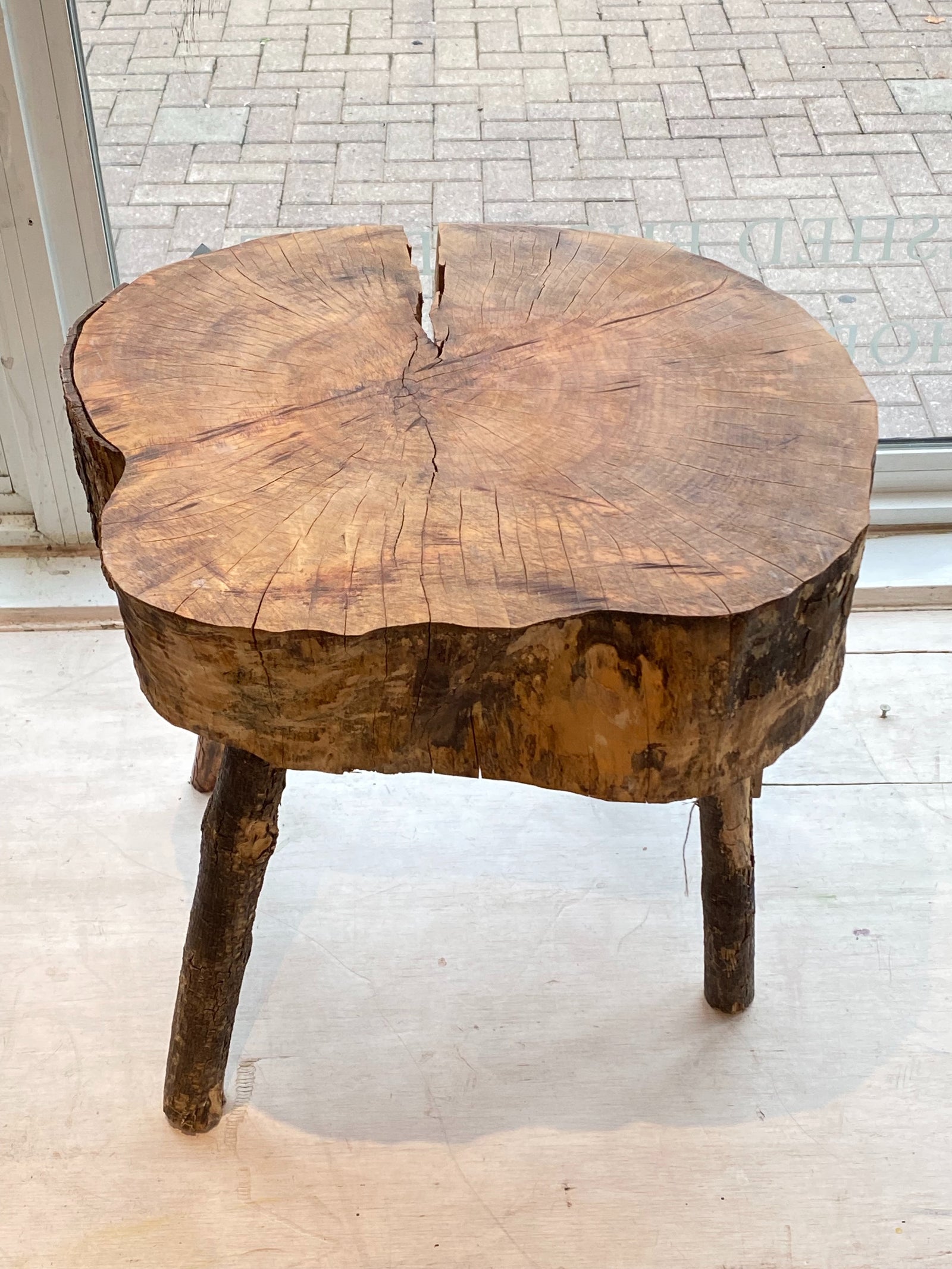 Live Edge Wood Side Table