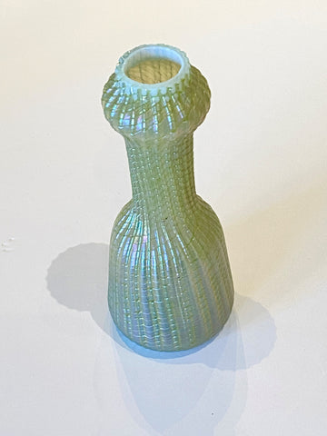 Yellow Iridescent Vase