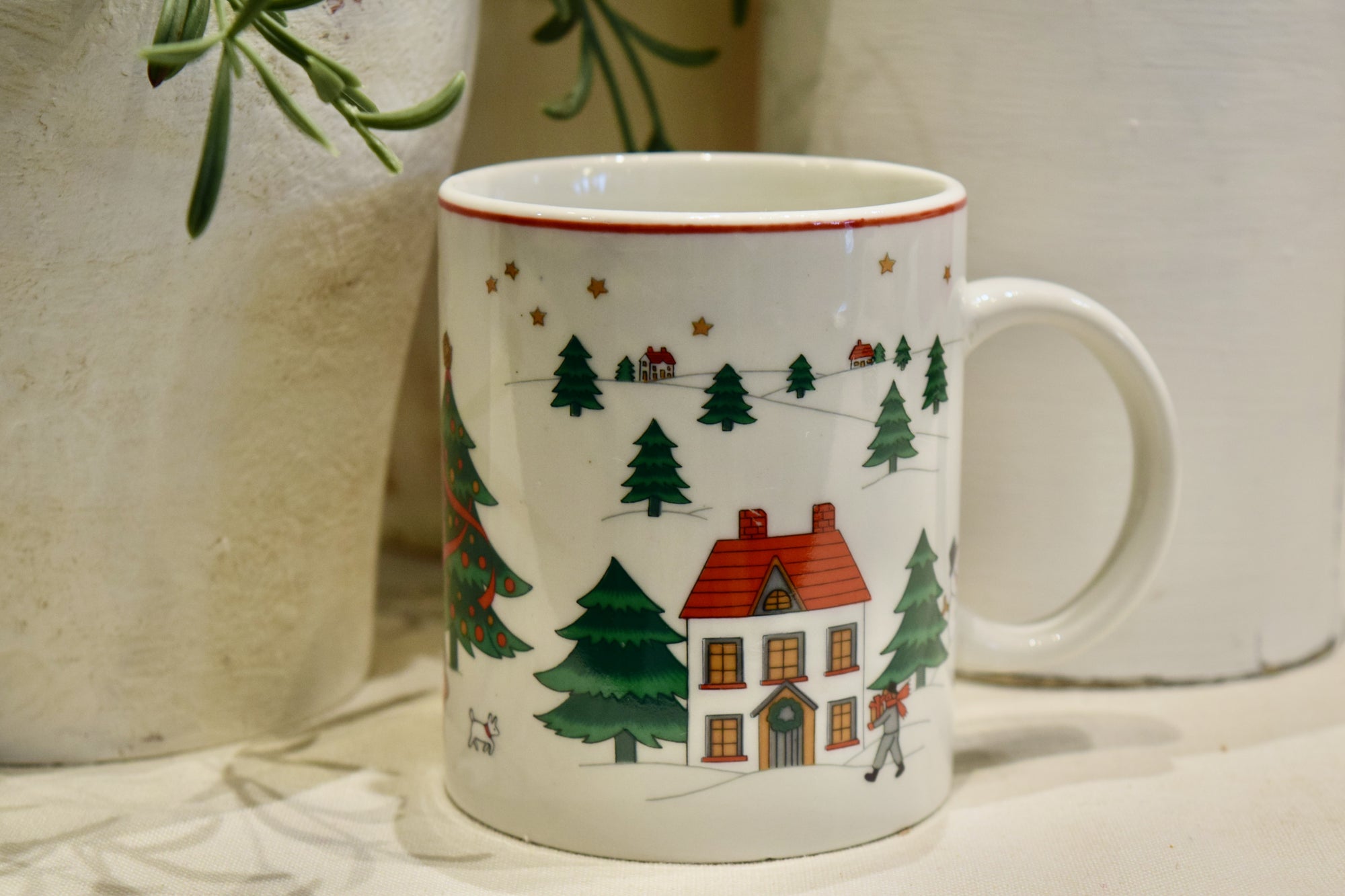 DIY Vintage Candle Kit - Winter Village Mug