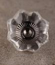 Clear Floral Glass Knob