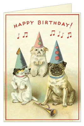 Happy Birthday Dogs Music Notes Card