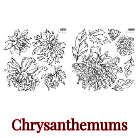 Chrysanthemums IOD Stamp