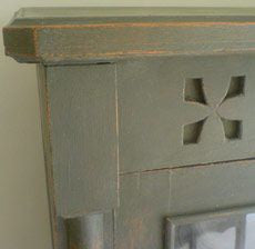 Olive with Barcelona Orange underneath. Piece by Annie Sloan. 
