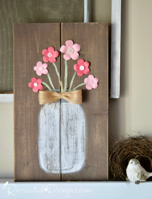 Mason Jar with Flowers