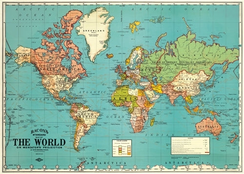 World Map Paper